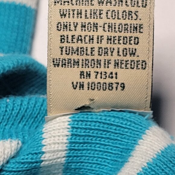 L.L. Bean Womens Sky Blue and White Striped 1/4 Zip Long Sleeve Shirt Size 2X - Picture 5 of 13